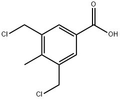 3,5-BIS-CHLOROMETHYL-4-METHYL-BENZOIC ACID 结构式