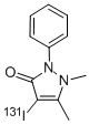 1,2-Dihydro-4-(131I)iodo-1,5-dimethyl-2-phenyl-3H-pyrazol-3-one 结构式