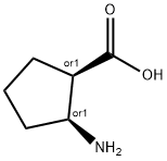 顺-2-氨基-1-环戊羧酸 结构式
