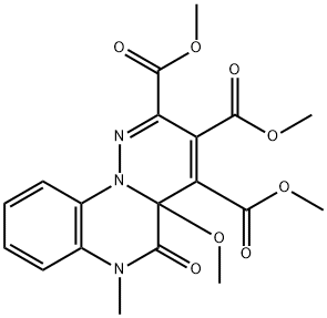 5,6-Dihydro-4a-methoxy-6-methyl-5-oxo-4aH-pyridazino[1,6-a]quinoxaline-2,3,4-tricarboxylic acid trimethyl ester 结构式