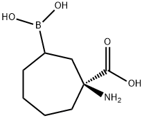 Cycloheptanecarboxylic acid, 1-amino-3-borono-, (1S)- (9CI) 结构式