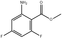 2,4-二氟-6-氨基苯甲酸甲酯 结构式