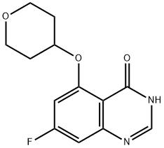 7-氟-5-((四氢-2H-吡喃-4-基)氧基)喹唑啉-4-醇 结构式