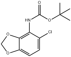 (5-氯-1,3-苯并二恶茂-4-基)氨基甲酸叔丁酯 结构式