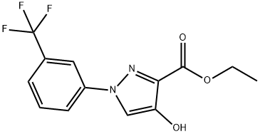 ETHYL 4-HYDROXY-1-(3-(TRIFLUOROMETHYL)PHENYL)-1H-PYRAZOLE-3-CARBOXYLATE 结构式