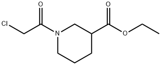 1-(2-氯乙烷酰基)哌啶-3-甲酸乙酯 结构式