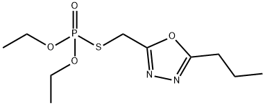 2-(diethoxyphosphorylsulfanylmethyl)-5-propyl-1,3,4-oxadiazole 结构式