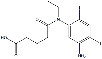 5-[N-Ethyl-N-(5-amino-2,4-diiodophenyl)amino]-5-oxopentanoic acid 结构式