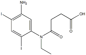 3-[(5-amino-2,4-diiodo-phenyl)-ethyl-carbamoyl]propanoic acid 结构式