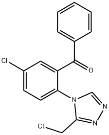 [5-chloro-2-[3-(chloromethyl)-4H-1,2,4-triazol-4-yl]phenyl] phenyl ketone 结构式