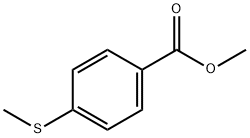 4-甲基硫烷基苯甲酸甲酯 结构式
