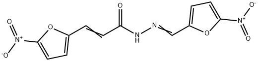 5-硝基-2-呋喃丙烯酸N-(5-硝基-2-呋喃亚甲基)酰肼 结构式