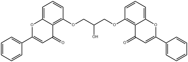 1,3-bis(2-phenyl-4-chromenon-5-yl)propan-2-ol 结构式