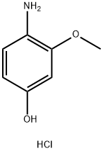 3-甲氧基-4-氨基苯酚盐酸盐 结构式