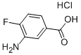 3-氨基-4-氟苯甲酸盐酸盐 结构式