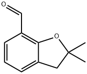 2,2-二甲基-2,3-二羟基-1-苯并呋喃-7-甲醛 结构式