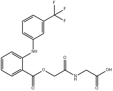 2-((Carboxymethyl)amino)-2-oxoethyl 2-((3-(trifluoromethyl)phenyl)amin o)benzoate 结构式