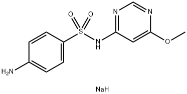 磺胺间甲氧基嘧啶钠 结构式
