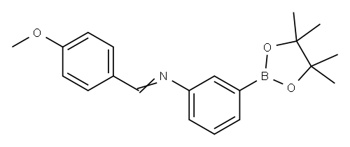 3-(4-羟甲基亚甲胺基)苯硼酸频哪醇酯 结构式