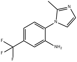 2-(2-甲基-1H-咪唑-1-基)-5-(三氟甲基)苯胺 结构式