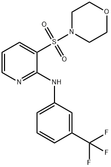 4-((2-((3-(Trifluoromethyl)phenyl)amino)-3-pyridinyl)sulfonyl]morpholine 结构式