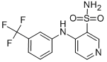 3-Pyridinesulfonamide, 4-((3-(trifluoromethyl)phenyl)amino)- 结构式