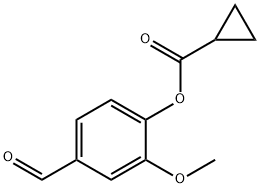 4-甲酰基-2-甲氧基苯基环丙烷碳酸酯 结构式