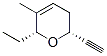 2H-Pyran, 2-ethyl-6-ethynyl-5,6-dihydro-3-methyl-, (2R,6R)- (9CI) 结构式