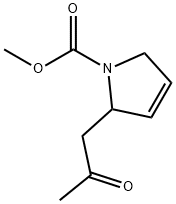 1H-Pyrrole-1-carboxylic  acid,  2,5-dihydro-2-(2-oxopropyl)-,  methyl  ester 结构式