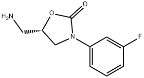 (S)-5-(AMINOMETHYL)-3-(3-FLUOROPHENYL)OXAZOLIDIN-2-ONE 结构式