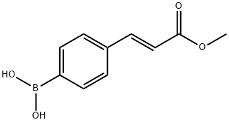 4-(E-3-甲氧基-3-氧代-1-丙烯-1-基)苯基硼酸 结构式