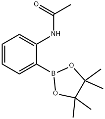 2-乙酰胺基苯硼酸频哪醇酯 结构式