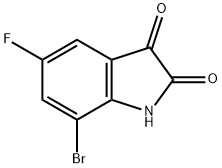 7-溴-5-氟-1H-吲哚-2,3-二酮 结构式