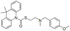 (9,9-dimethylacridin-10-yl)-[2-[(4-methoxyphenyl)methyl-methyl-amino]e thylsulfanyl]methanone 结构式