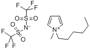 N-己基-N-甲基吡咯烷双(三氟甲烷磺酰)亚胺盐 结构式