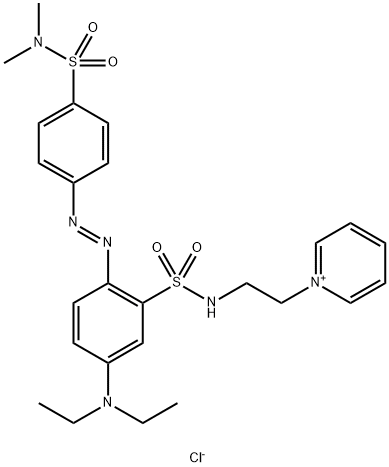 5-diethylamino-2-[4-(dimethylsulfamoyl)phenyl]diazenyl-N-(2-pyridin-1- ylethyl)benzenesulfonamide chloride 结构式