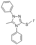 5-甲基-3-(甲硫基)-1,4-二苯基-1H-1,2,4-三唑碘化物 结构式