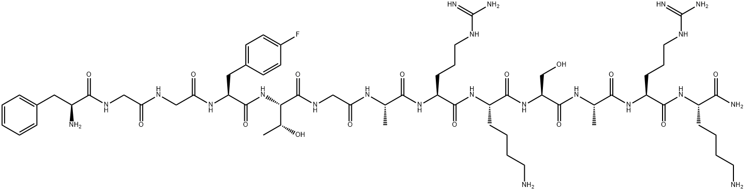 [(pF)Phe4]Nociceptin(1-13)NH2 结构式