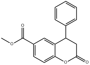 rac 6-Methoxycarbonyl-4-phenyl-3,4-dihydrocoumarin 结构式