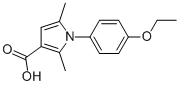 1-(4-ETHOXYPHENYL)-2,5-DIMETHYL-1H-PYRROLE-3-CARBOXYLIC ACID 结构式