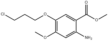 2-氨基-5-(3-氯丙氧基)-4-甲氧基苯甲酸甲酯 结构式