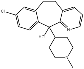 8-氯-6,11-二氢-11-(1-甲基-4-哌啶基)-5H-苯并[5,6]环庚烷[1,2-b]吡啶-11-醇 结构式