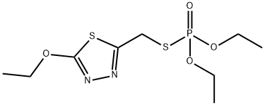 2-(diethoxyphosphorylsulfanylmethyl)-5-ethoxy-1,3,4-thiadiazole 结构式