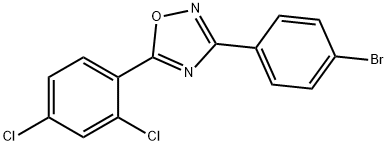 3-(4-BROMOPHENYL)-5-(2,4-DICHLOROPHENYL)-1,2,4-OXADIAZOLE 结构式