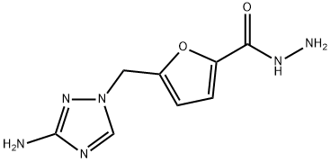 2-Furancarboxylicacid,5-[(3-amino-1H-1,2,4-triazol-1-yl)methyl]-,hydrazide(9CI) 结构式