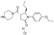 (4S,5R)-1-(4-ethoxyphenyl)-4-(piperazine-1-carbonyl)-5-propyl-pyrrolid in-2-one hydrochloride 结构式