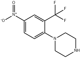 1-(4-NITRO-2-TRIFLUOROMETHYLPHENYL)-PIPERAZINE 结构式