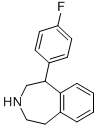 1-(4-FLUOROPHENYL)-2,3,4,5-TETRAHYDRO-1H-BENZO(D)AZEPINE 结构式