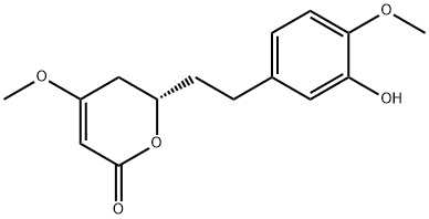 (6S)-4-Methoxy-6α-(3-hydroxy-4-methoxyphenethyl)-5,6-dihydro-2H-pyran-2-one 结构式