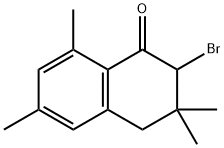 2-BROMO-3,3,6,8-TETRAMETHYL-1,2,3,4-TETRAHYDRONAPHTHALEN-1-ONE 结构式